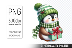 Watercolor Christmas Animals Clipart PNG Bundle, 37Designs Product Image 18