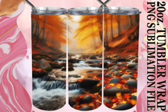 Luminous Sublimation 20oz tumbler wrap, Autumn Product Image 1