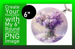 Floral Serenity Sublimation Keychain Circle Designs Product Image 1