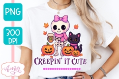 Cute Skeleton shirt PNG, Cute Halloween shirt PNG Product Image 2