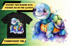 Vibrant Watercolor Animal Sublimation Design - Happy PNG Product Image 1