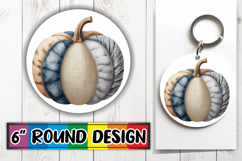 Enchanted Circle Keychain, Pumpkin Watercolor Product Image 1