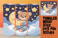 BEAUTIFUL 20oz Sublimation Tumbler Template , Cute Bear Product Image 1