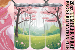 Cheerful Sublimation 20oz tumbler wrap, Spring Product Image 1