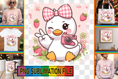 Stylish Tote Bag Magic PNG, Cute Goose Product Image 1