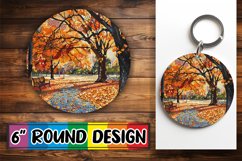 Majestic Keychain Scenes Sublimation Round Design PNG Product Image 1