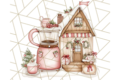 Christmas Cottagecore Kitchen Clipart PNG, Holiday Decor Product Image 3