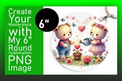 Gorgeous Circle Design Keychain PNG , Valentine Bear Product Image 1