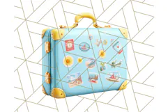 Sky Blue and Sunshine Yellow Summer Clipart PNG, Tropical Product Image 3