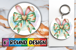 Radiant Ornaments Circle Sublimation PNG, Easter Bow Product Image 1