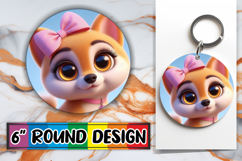 Timeless Sublimation Circle, 3D Dog Product Image 1