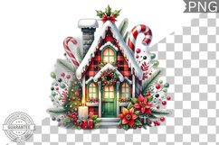 Christmas House Sublimation - Clipart PNG Design Product Image 1