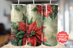 Christmas Flowers Tumbler | Christmas Tumbler Wrap Product Image 1