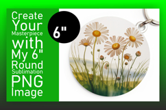 Charming Keychain Circle PNG Artwork , Flowers Product Image 1