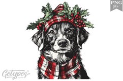 Christmas Dog Clipart Design - High Quality 300 Dpi Product Image 1