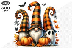 Halloween Gnomes Sublimation - Clipart PNG Design Product Image 1