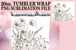 15x Watercolor Flower Field Tumbler Wrap Bundle 20oz PNG Product Image 8