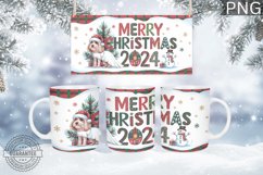 Christmas Mug Wrap Design - Christmas Dog Sublimation Product Image 4
