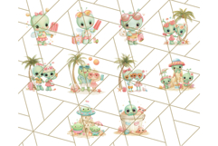 Alien Vacation Clipart PNG, Cute Summer Galaxy Art Clip Art Product Image 3