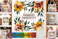 Dazzling TOTE BAG Gift Ideas PNG, Flower Quote Product Image 1