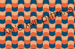 Geometric vintage pattern with waves in the style of the 60s Product Image 2