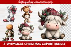 Whimsical Christmas Clipart | Cute Festive Holiday PNG Product Image 1