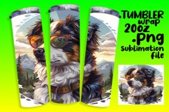 Mountain Trailblazer Pup Tumbler Wrap - Sublimation Product Image 1