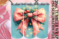 Blissful whispers 20oz tumbler wrap, Christmas Product Image 1