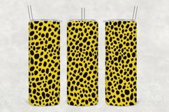 Mustard Leopard Pattern Tumbler Sublimation Product Image 1