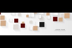 Overlapping square design vector background Product Image 2