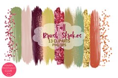 Fall Brush Strokes Clipart- Brush Strokes Clipart Product Image 1