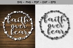 Faith Over Fear Papercut Template SVG Design Product Image 1