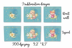 Spring sublimation design. Skinny tumbler wrap design. Product Image 7