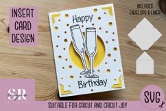 Birthday card insert design| Paper cutting | Cricut Joy svg Product Image 1