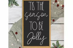 Tis The Season To Be Jolly | Farmhouse Style Cutting File Product Image 1