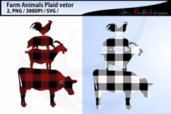 Plaid farm animal svg / plaid farm animal vector Product Image 1