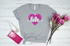 Heart with Love Cutout Design | Valentine's Day SVG Product Image 3