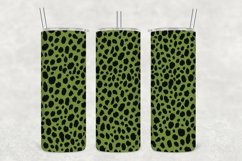 Olive Leopard Pattern Tumbler Sublimation Product Image 1