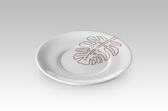 White plate, mock-up. Product Image 2