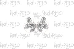 Ruffled Butterfly Laser Engrave Earring Download Product Image 3