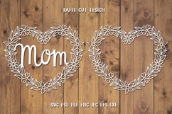 Mom SVG,Mom Heart,Heart Wreath,Heart Flower SVG,Heart Frame Product Image 2
