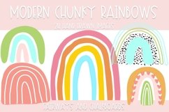 Modern Chunky Rainbow Clip Art Product Image 3