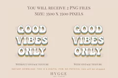 Good Vibes Only Sublimation design | Vintage PNG | Daisy PNG Product Image 2