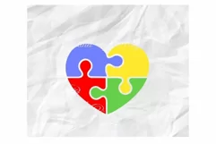 Autism Heart Svg, Awareness Svg, Autism Svg, Autism Puzzle Product Image 1
