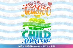 Teacher svg Only a special teacher svg Autism awareness Product Image 1