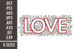 Love Mandala Redwork Embroidery Product Image 1