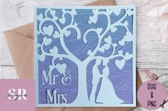 Mr &amp; Mrs card| Paper cutting | wedding card SVG Product Image 3