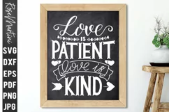 Love Is Patient Love Is Kind SVG Valentines Day Love Quote Product Image 6