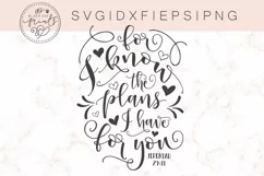 For I Know The Plans I Have For You SVG | Bible Verse SVG Product Image 2