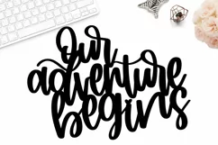 Our adventure begins svg, wedding cake topper svg, cut file Product Image 1